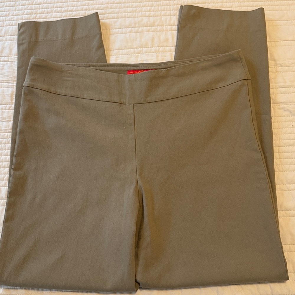 Women's Tan Pull-On Straight-Leg Pants